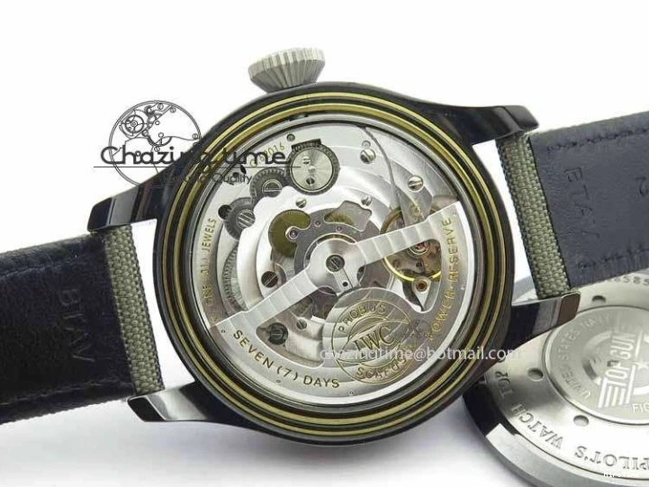 MIROTIME 0313 Big Pilot Real PR 48mm IW501902 Real Ceramic ZF 1:1 Best Edition On Green Nylon Strap A51111 V Durable 7249